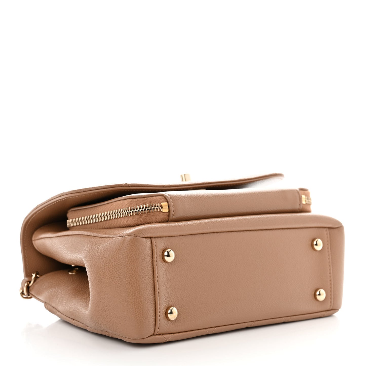 Caviar Quilted Medium Business Affinity Flap Beige