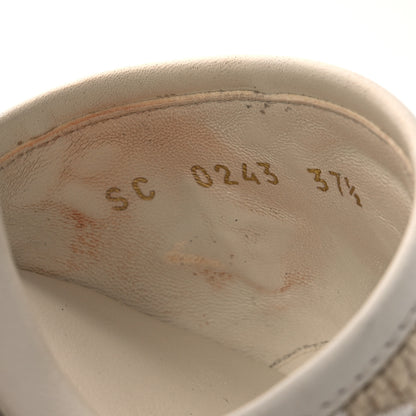 Louis Vuitton Canvas Monogram Starboard Espadrille Wedge Sandals 37.5 Beige White 37.5 Beige White 10 of 13