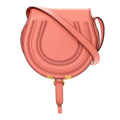 Chloe Calfskin Mini Marcie Round Crossbody Bag Coral Pop 1 of 15