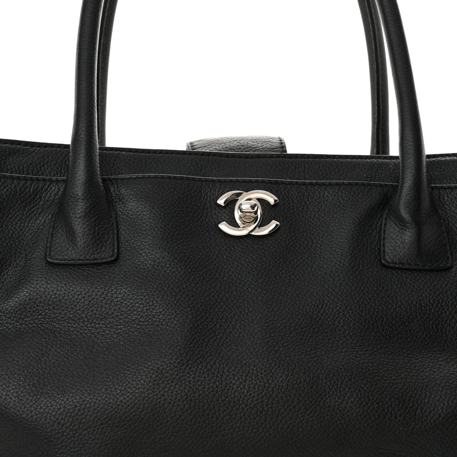 Chanel Calfskin Cerf Executive Shopper Tote Black 9 of 17