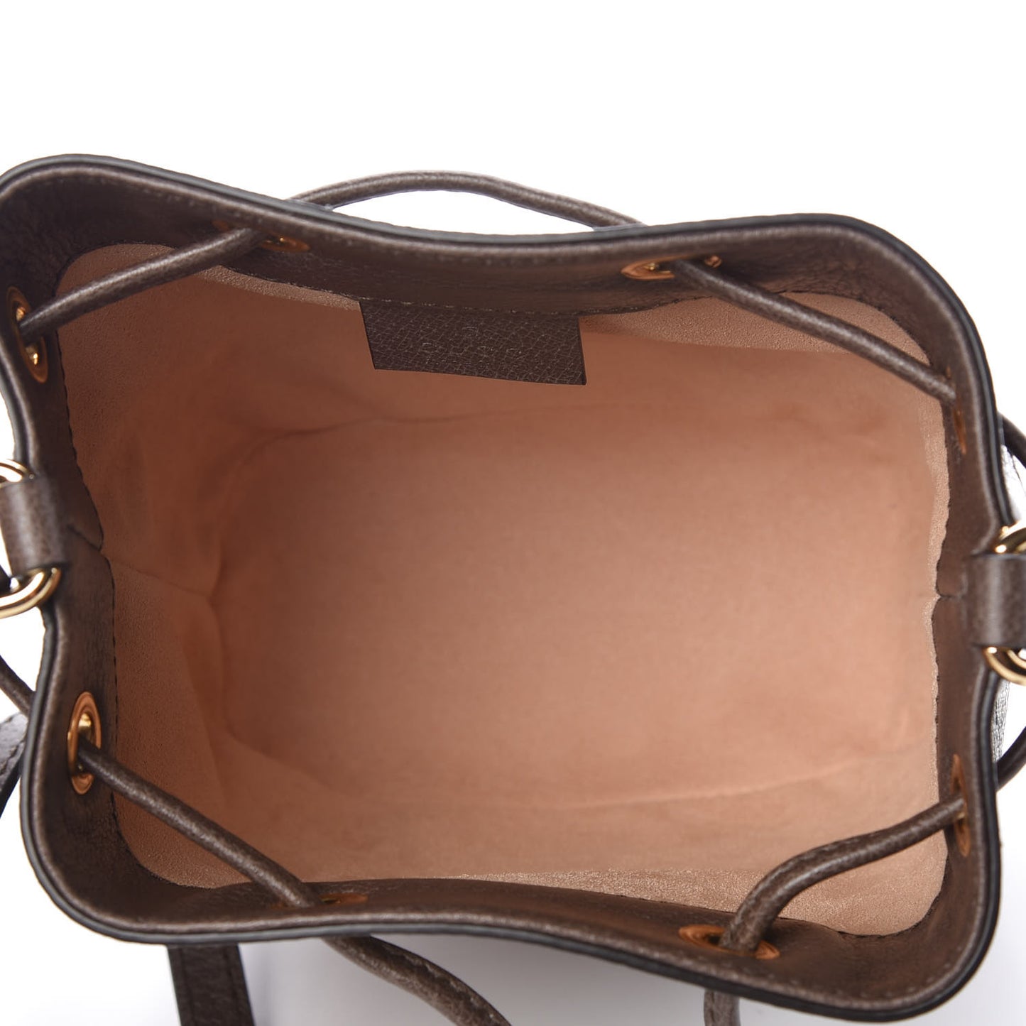 GG Supreme Monogram Web Mini Ophidia Bucket Bag Brown