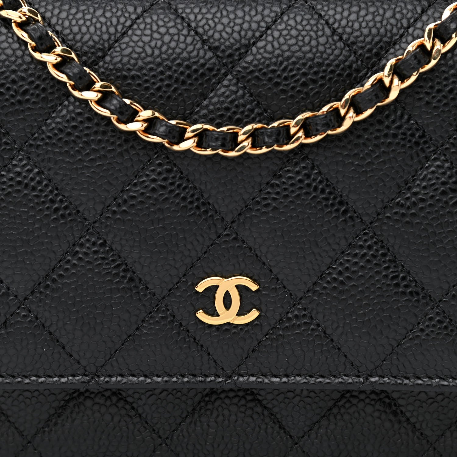 Chanel Caviar Quilted Wallet On Chain WOC Black 9 of 13