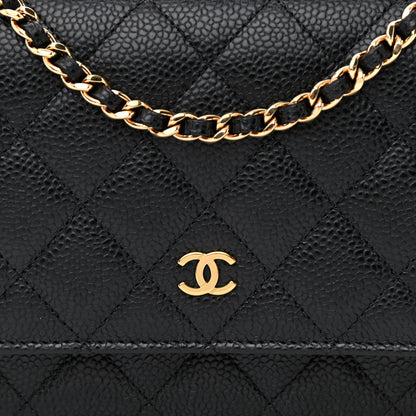 Chanel Caviar Quilted Wallet On Chain WOC Black 9 of 13