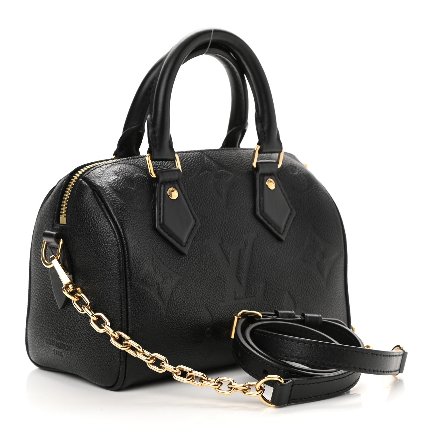 Louis Vuitton Empreinte Monogram Giant Speedy Bandouliere 20 Black 3 of 10