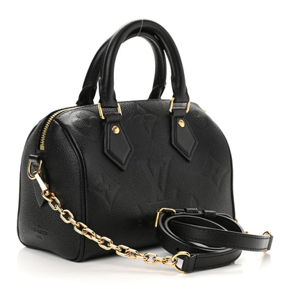 Louis Vuitton Empreinte Monogram Giant Speedy Bandouliere 20 Black 3 of 10