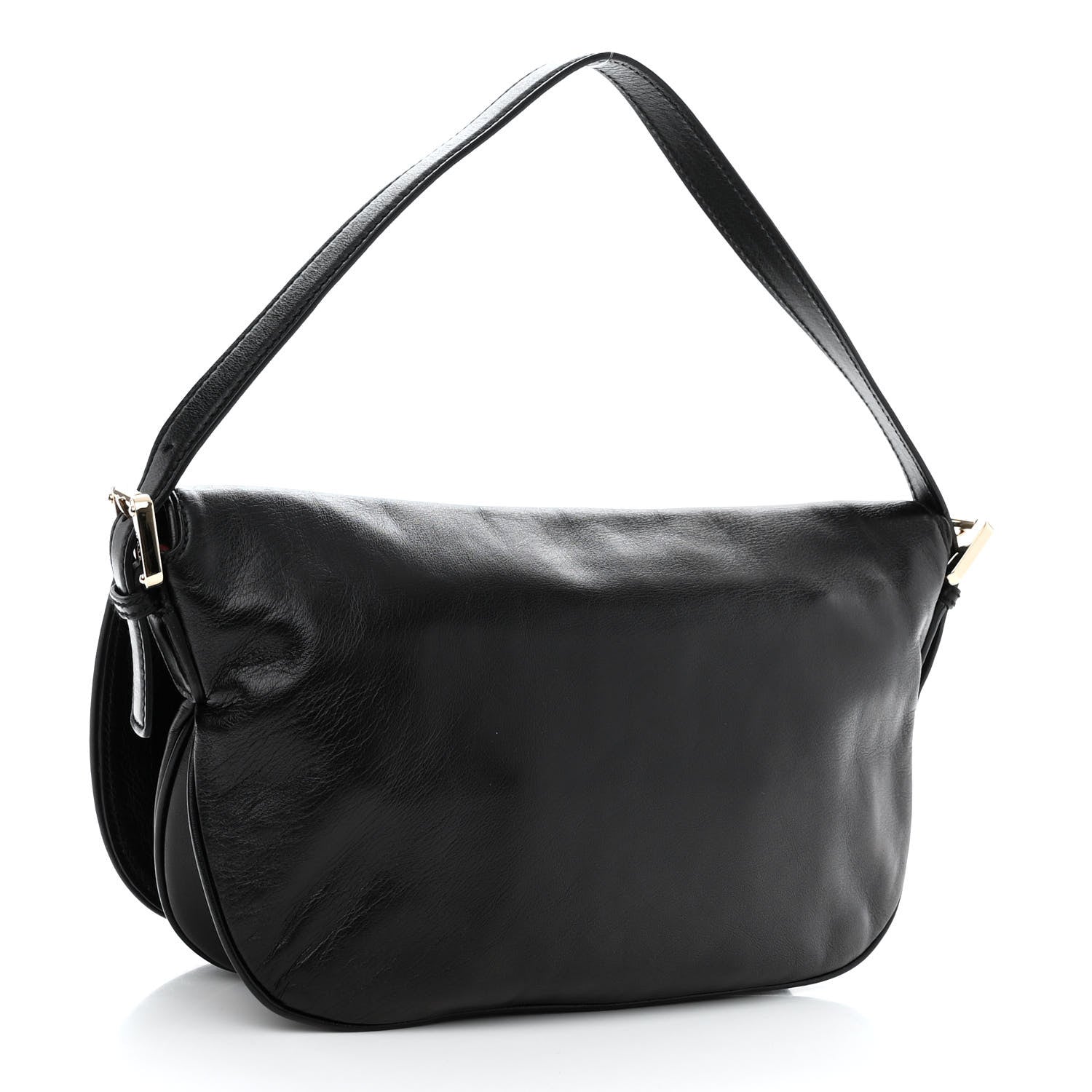 Gucci Calfskin Small Britt Shoulder Bag Black 2 of 9