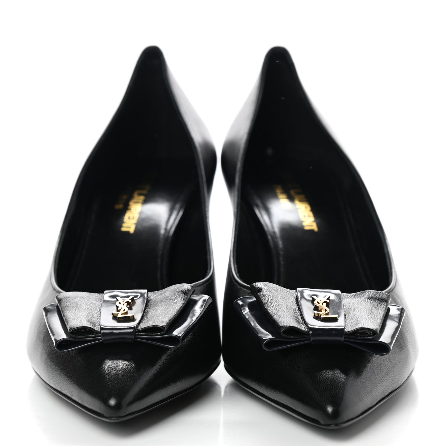 Calfskin Bow Anais Pumps 36 Black