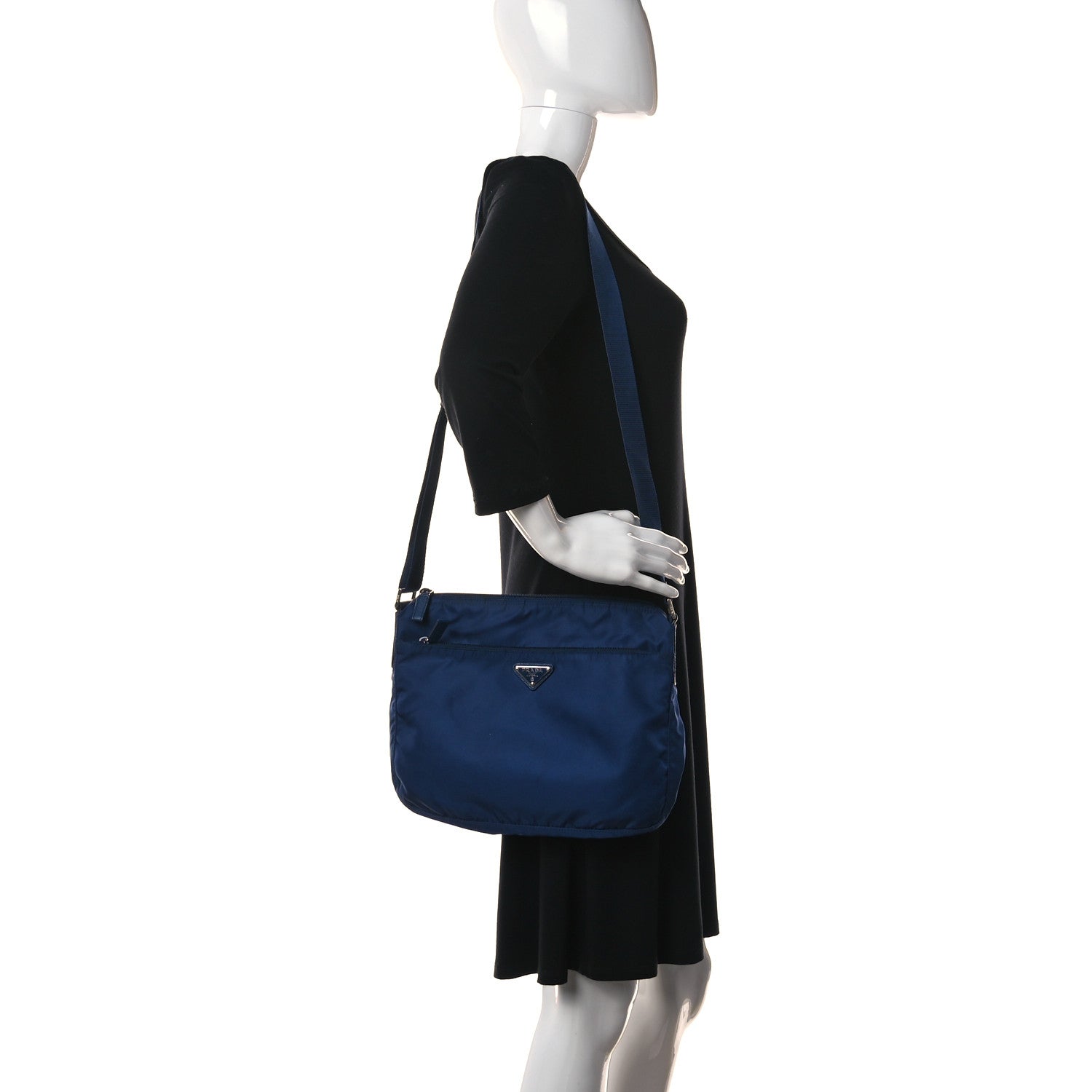 Prada Tessuto Nylon Messenger Bag Royal 2 of 13