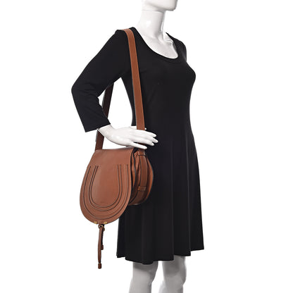 Chloe Calfskin Medium Marcie Round Crossbody Bag Tan 2 of 9