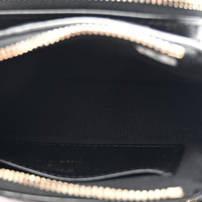 Chanel Shiny Crumpled Lambskin Quilted Mini Clutch With Chain Black 5 of 11