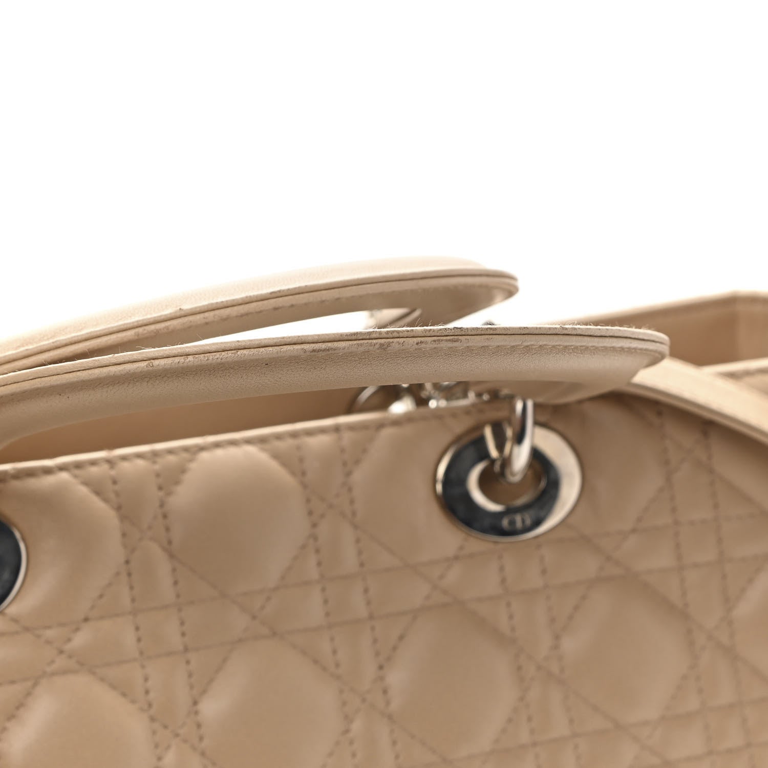 Christian Dior Lambskin Cannage Large Lady Dior Beige 13 of 13