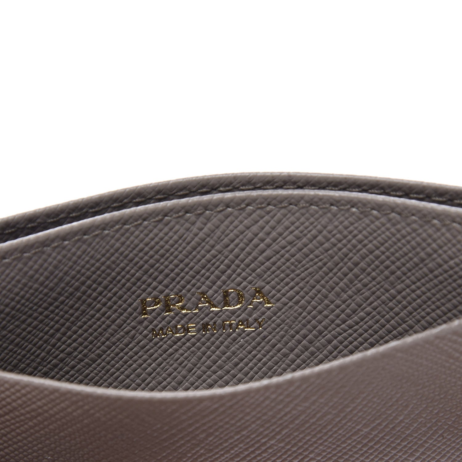 Prada Saffiano Metal Card Case Argilla 7 of 7
