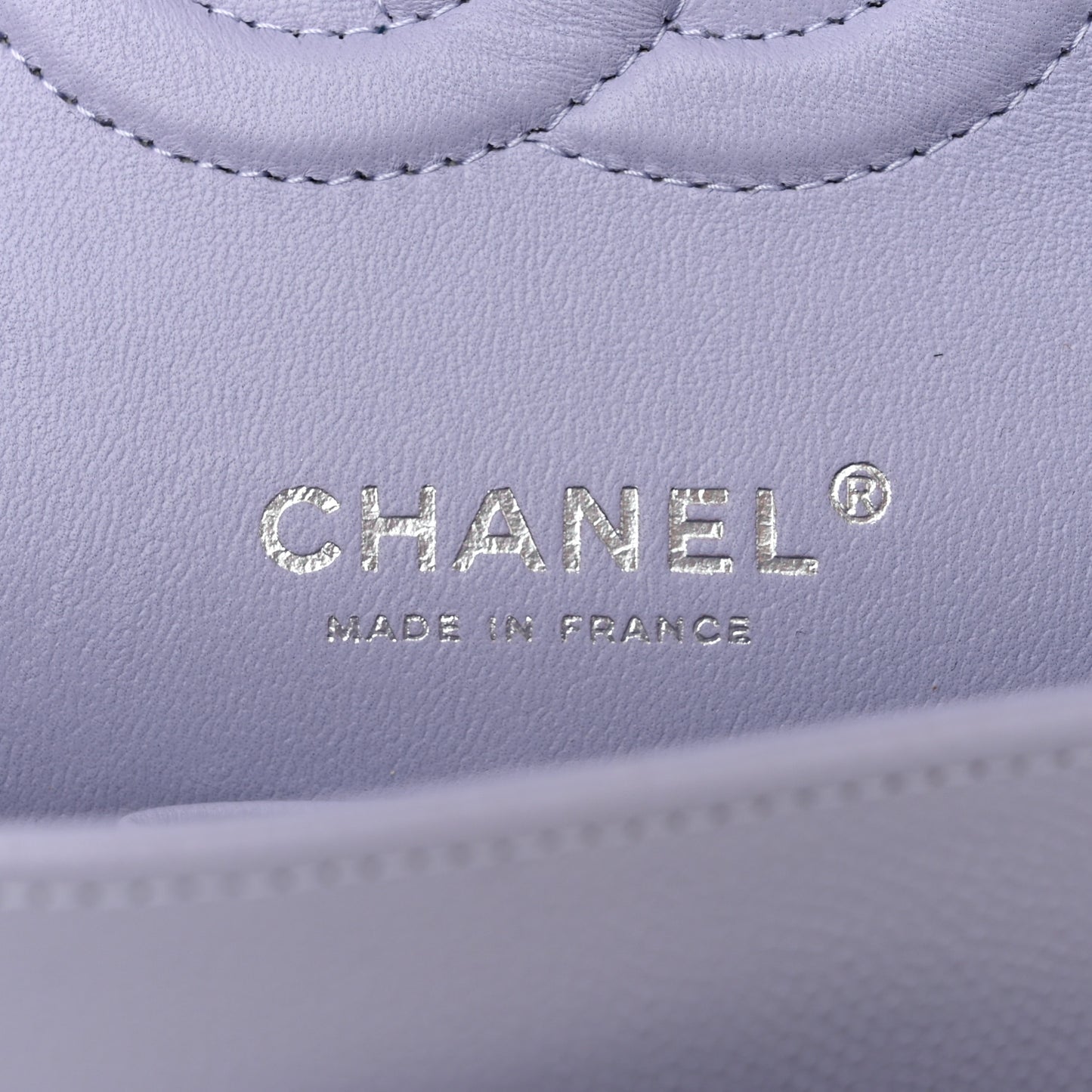 Caviar Quilted Medium Double Flap Light Purple
