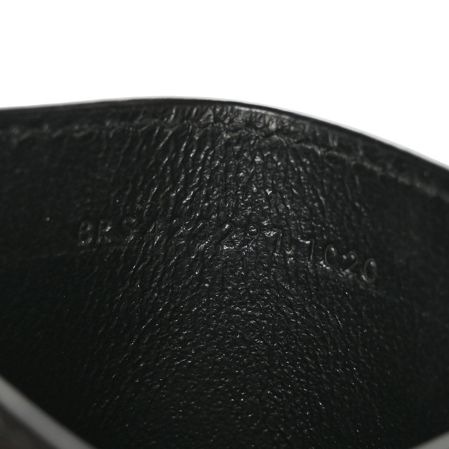 Saint Laurent Grain De Poudre Matelasse Chevron Monochrome Monogram Credit Card Case Black 7 of 7