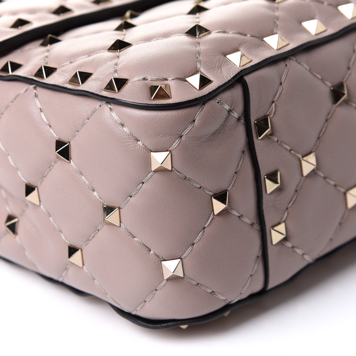Valentino Garavani Lambskin Medium Rockstud Spike Shoulder Bag Poudre 10 of 11