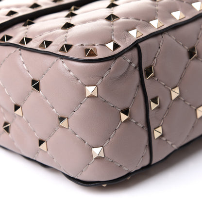 Valentino Garavani Lambskin Medium Rockstud Spike Shoulder Bag Poudre 10 of 11