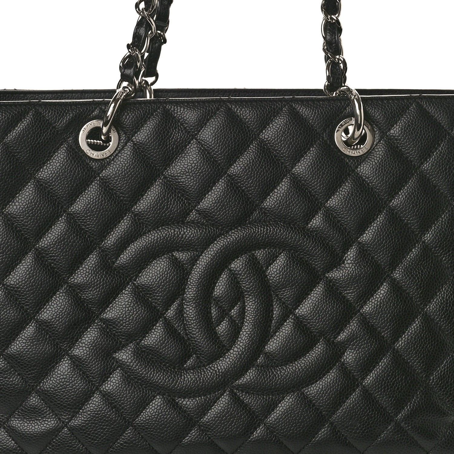 Chanel Caviar Quilted XL Grand Shopping Tote GST Black 8 of 13