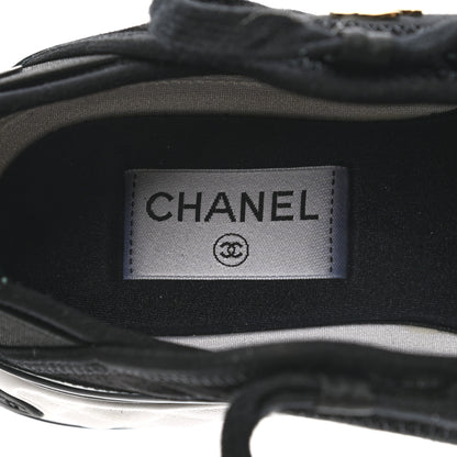 Chanel Velvet Calfskin Mixed Fibers CC Sneakers 39.5 Black 7 of 8