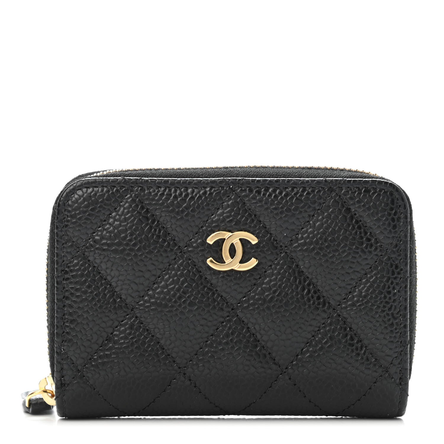 Chanel Caviar Quilted Zip Coin Purse Black 1 of 4