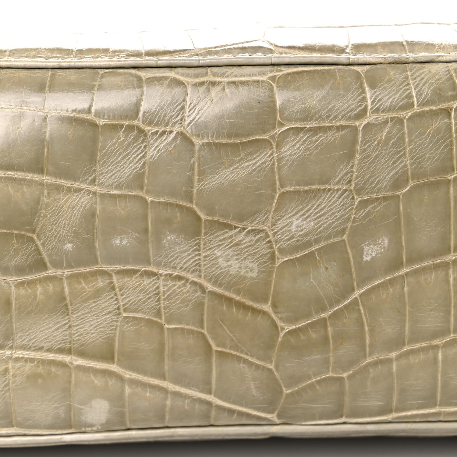 Salvatore Ferragamo Crocodile Gancini 2-Way Top Handle Bag Olive 12 of 13