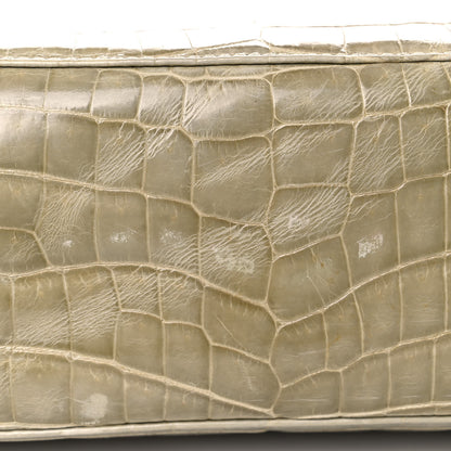 Salvatore Ferragamo Crocodile Gancini 2-Way Top Handle Bag Olive 12 of 13