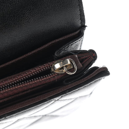 Chanel Lambskin Quilted Large Gusset Flap Wallet Black 24 of 24