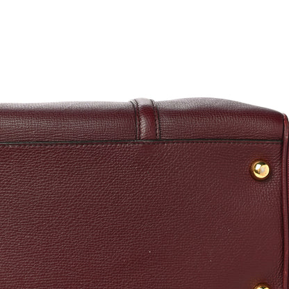 Burberry Derby Calfskin Medium Alchester Bowling Bag Mahogany Red 11 of 18