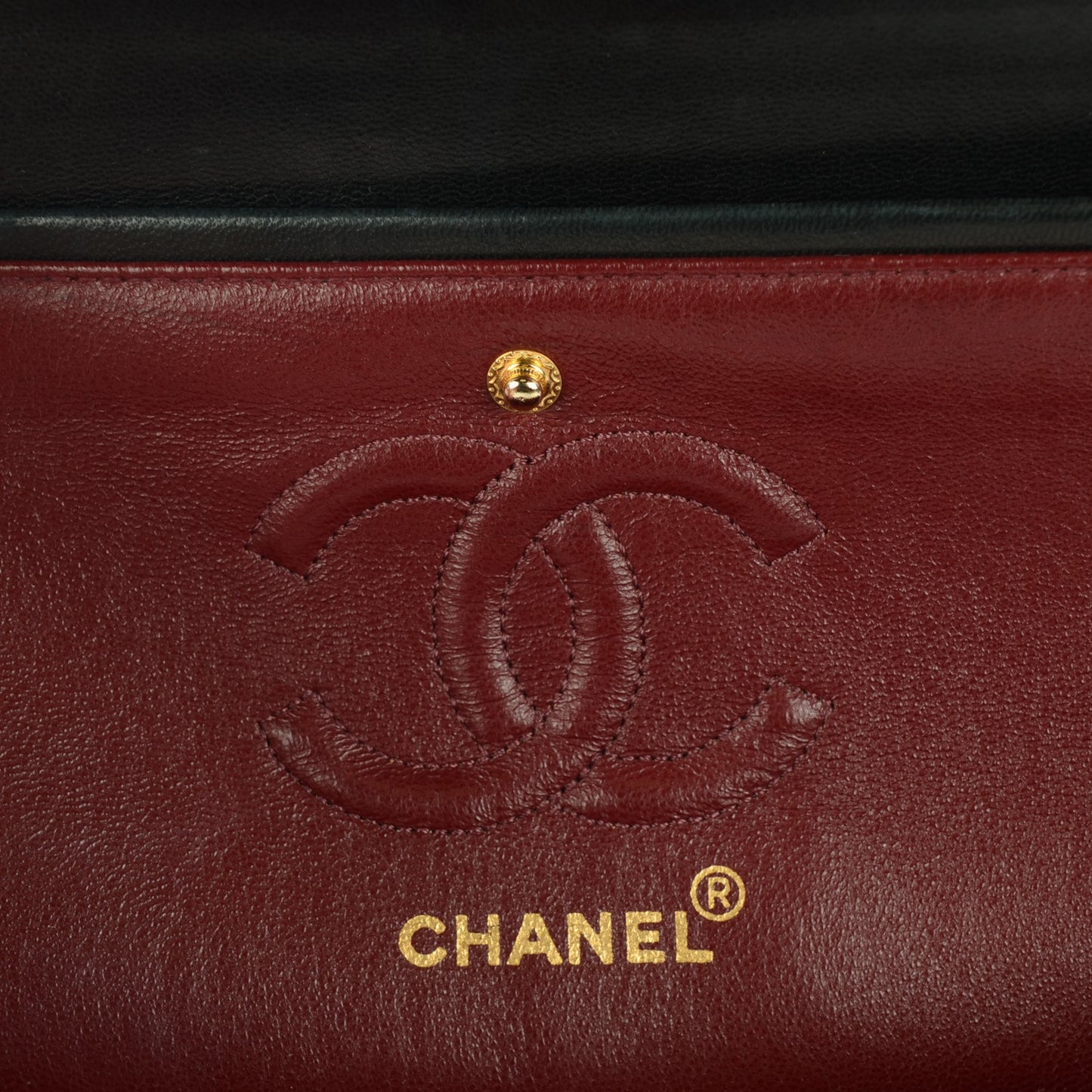 Lambskin Quilted Small Double Flap Black