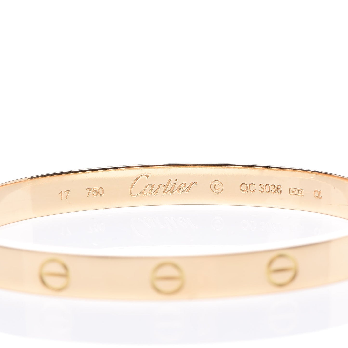18K Yellow Gold LOVE Bracelet 17