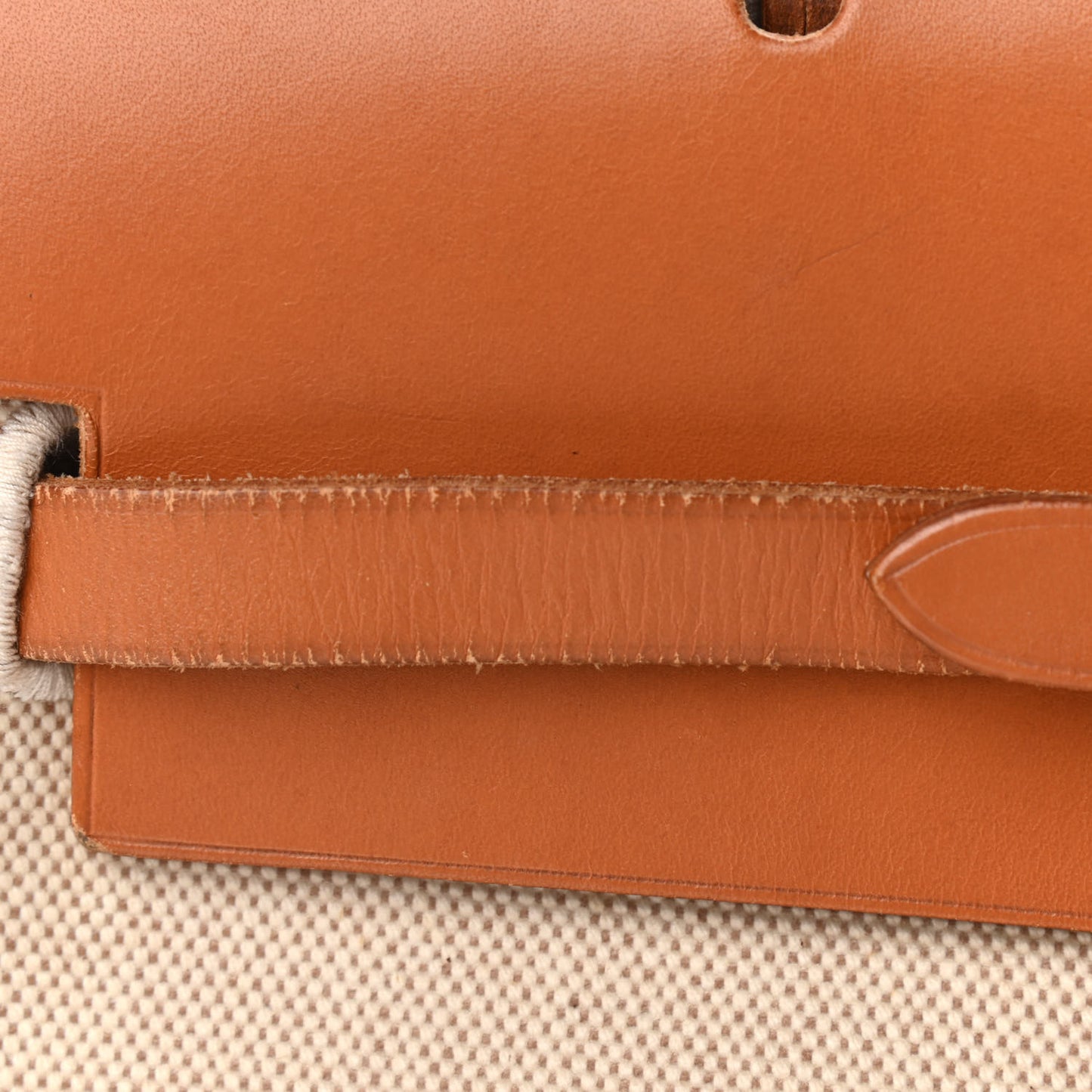 Toile Vache Calfskin Herbag 30 PM Backpack Natural