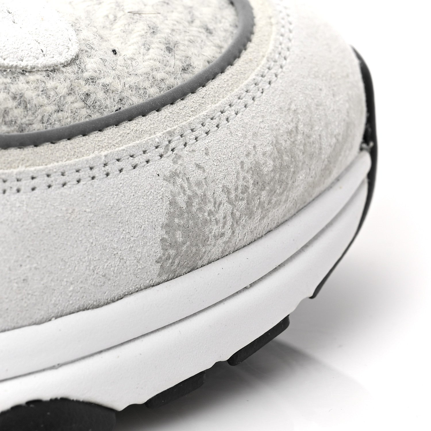 Chanel Fabric Suede Calfskin Womens CC Sneakers 39 Ivory Light Gray White 5 of 7