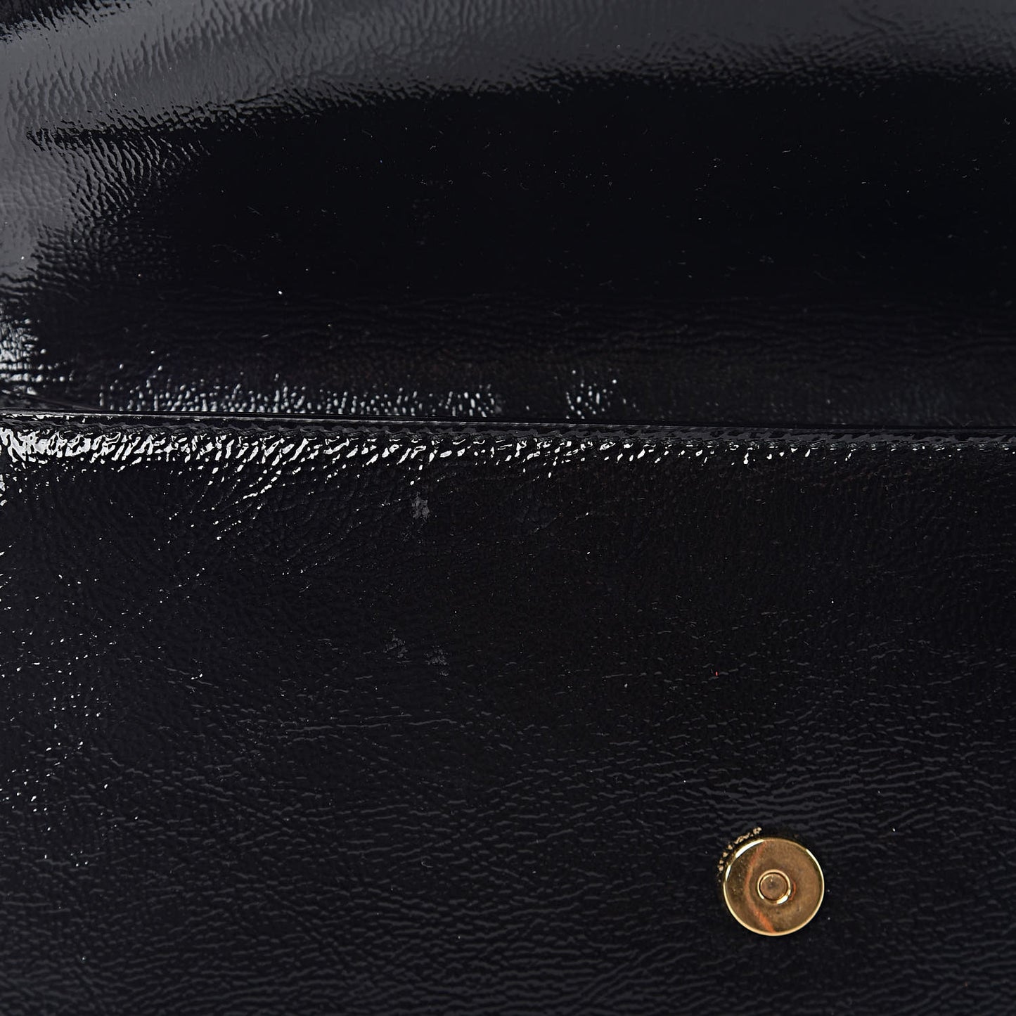 Textured Patent Monogram Small Belle De Jour Clutch Black