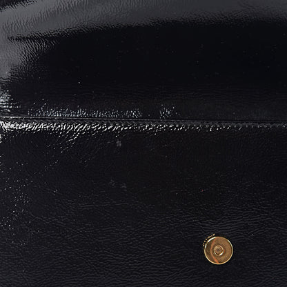 Saint Laurent Textured Patent Monogram Small Belle De Jour Clutch Black 11 of 12