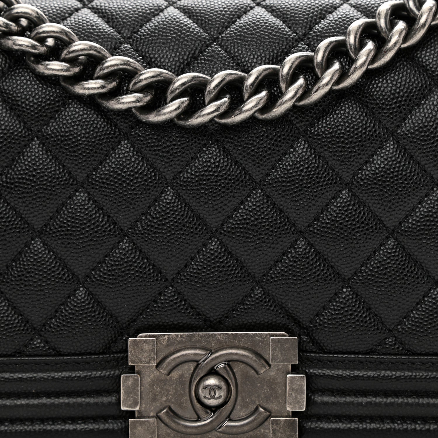 Chanel Caviar Quilted Medium Boy Flap Black 8 of 8