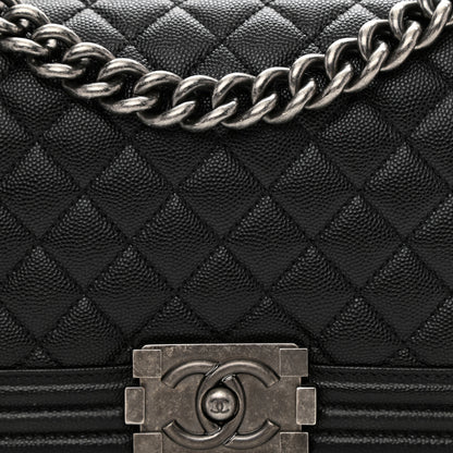 Chanel Caviar Quilted Medium Boy Flap Black 8 of 8