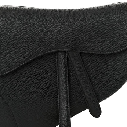 Christian Dior Grained Calfskin Saddle Bag Black 8 of 11