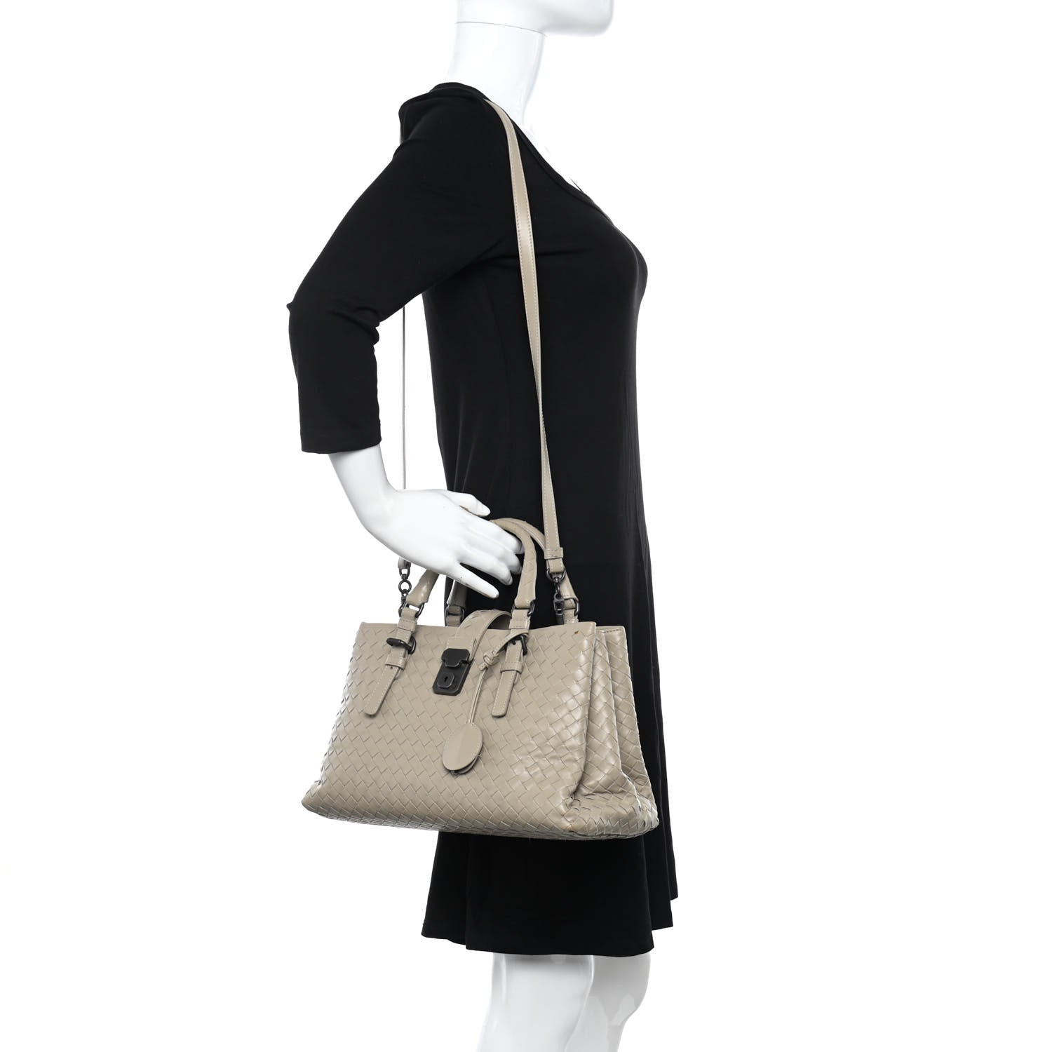 Bottega Veneta Light Calf Intrecciato Small Roma New Sand 2 of 10