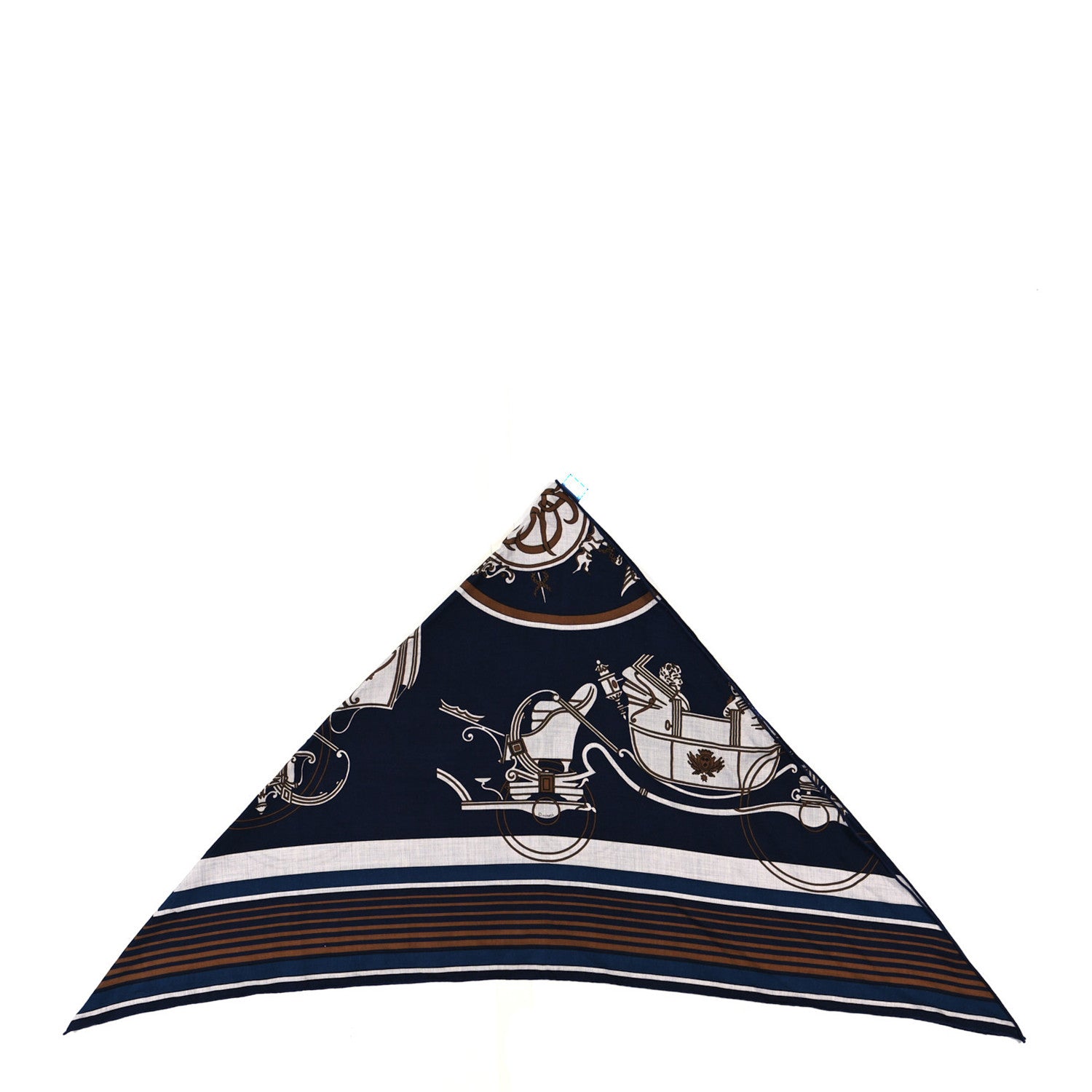 Hermes Cashmere Silk Ex-Libris Triangle Scarf 1 of 4