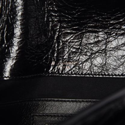 Saint Laurent Crinkled Calfskin Matelasse Monogram Baby Niki Chain Satchel Black 9 of 9