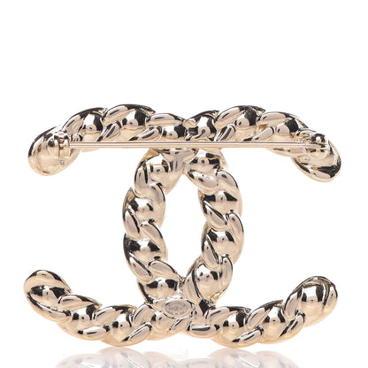 Chanel Crystal Pearls Coronation CC Brooch Gold 3 of 5
