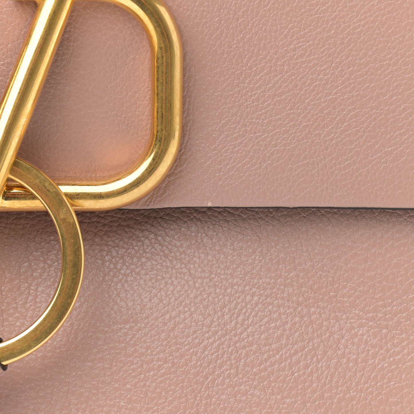 Calfskin VRing Shoulder Bag Rose Cannelle