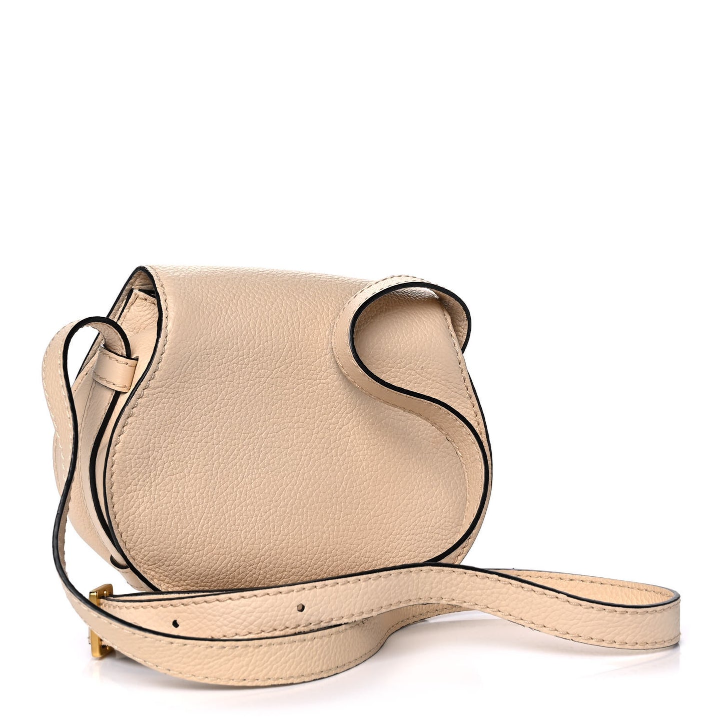 Calfskin Mini Marcie Round Crossbody Bag Nude