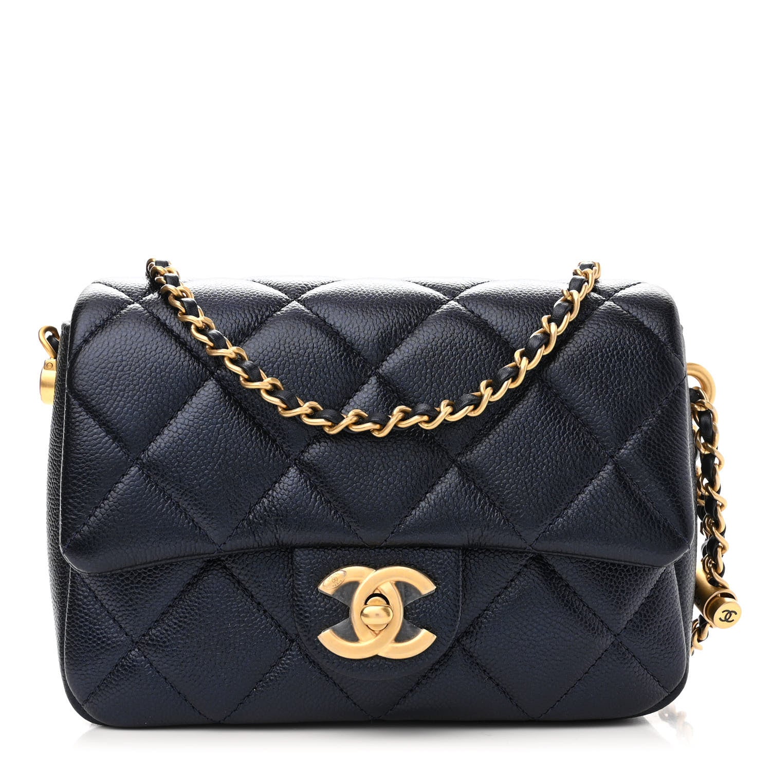 Chanel Iridescent Caviar Quilted Mini My Perfect Flap Dark Blue 1 of 11