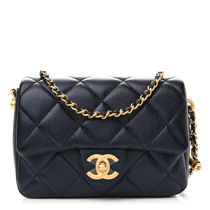 Chanel Iridescent Caviar Quilted Mini My Perfect Flap Dark Blue 1 of 11