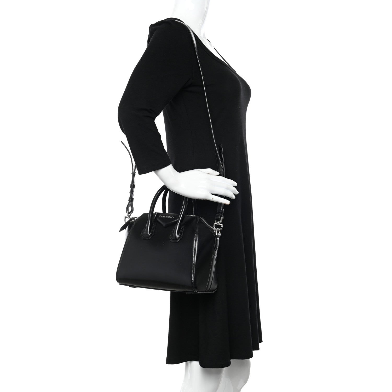 Givenchy Shiny Lord Calfskin Mini Antigona Black 2 of 10