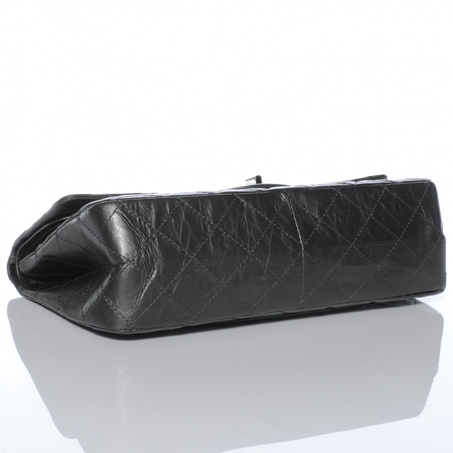 Aged Calfskin 2.55 Reissue 227 Flap Metallic Black