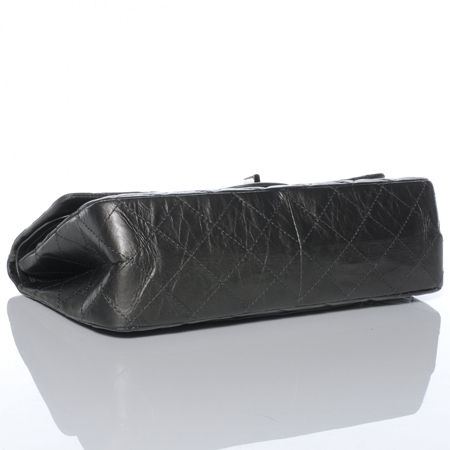 Chanel Aged Calfskin 2.55 Reissue 227 Flap Metallic Black 5 of 8