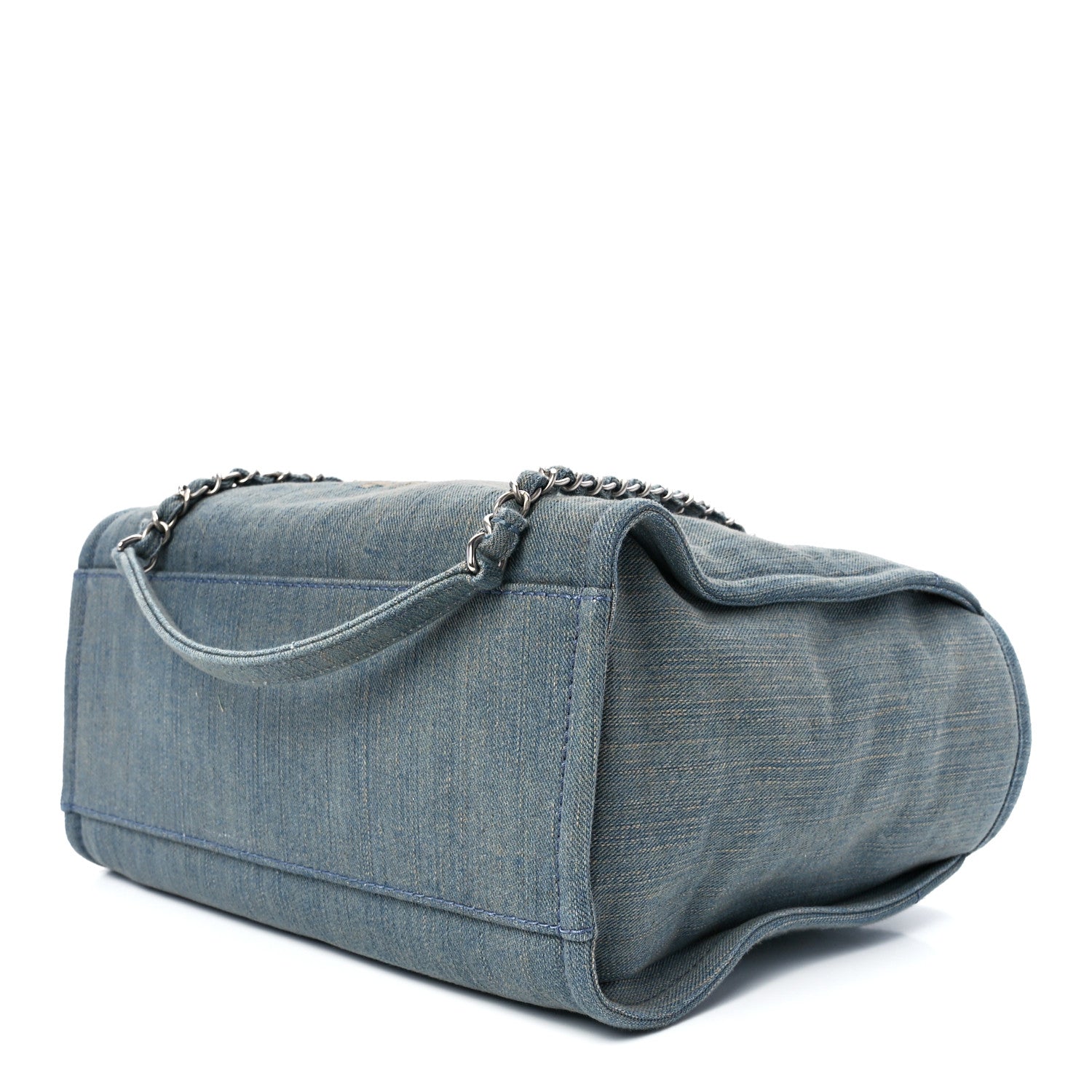 Chanel Denim Small Deauville Tote Light Blue 9 of 11