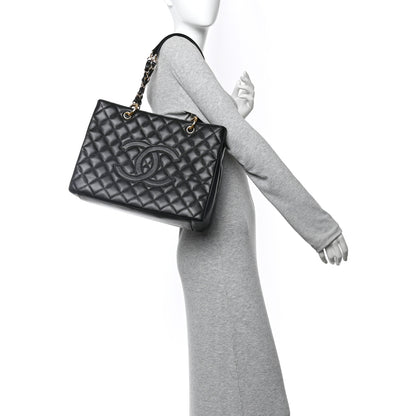 Chanel Caviar Quilted Grand Shopping Tote GST Black 2 of 13