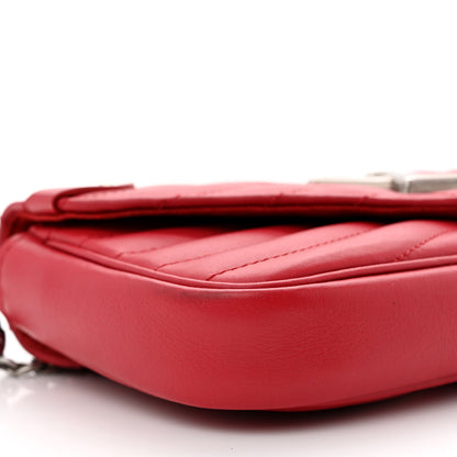 Louis Vuitton Calfskin New Wave Chain Pochette Scarlet 9 of 11